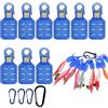 Generisch Ganci per canna da pesca, coperture per ami da pesca, 9 pezzi, robusti | Copertura per ami da pesca per pescatori principianti, mosca del ghiaccio, acqua salata, acqua dolce