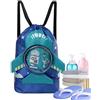 Generico Borsa da nuoto per bambini, Borsa da nuoto per bambini Tessuto Oxford | Zaino portatile con coulisse per spiaggia, piscina, nuoto, viaggi, campeggio, acquatico, vacanze, escursionismo