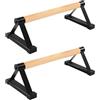 TouTToNG Dips - Barra parallela per stazione muscolare, parallele in legno | Portata massima: Capacità 400 kg, smontabile, supporto per dip, palestra, strada, allenamento