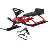 ECD Germany Slitta con Volante e Freno in Acciaio per Bambini a Partire da 5 anni Bob da Neve con Sedile e Schienale Slittino da Corsa Skibob per Adulti fino a 90 kg con Corda di Trazione