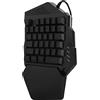 Domary Tastiera da Gioco con una Sola Mano, Mini Tastierino per Mano | Materiale ABS, USB 2.0, 35 Tasti, Tasti Multimediali FN, per PC///iOS