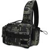 Generic Zaino da pesca, impermeabile, 3 in 1, borsa per attrezzatura da pesca, grande capacità, monospalla e marsupio per accessori da pesca, ideale per avventure all'aria aperta, Mimetico