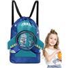 Generico Borsa da nuoto per bambini, Borsa da nuoto per bambini Tessuto Oxford | Zaino con coulisse e tasca bagnata per il nuoto Spiaggia, piscina, fiume, lago, surf, snorkeling, canottaggio,