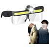 Generic Occhiali di sicurezza LED impermeabili angolo regolabile | Campeggio Fari Occhiali da Lavoro per Notte Campeggio Pesca Ciclismo Escursionismo Lavoro all'aperto Riparazione
