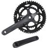 Generic Guarnitura in lega di alluminio per biciclette da strada 170mm quadrato | Alumniun - Guarnitura in lega per bici da strada, 50/34 denti, doppia corona con movimento centrale