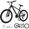 DAOHHFO Mountain bike da 26 pollici, 21 marce, mountain bike per adulti | Bicicletta da 26 pollici con robusto telaio in acciaio, freno a disco con sospensione anteriore, altezza regolabile