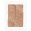 Westwing Collection Tappeto soffice con motivo in rilievo Jade - Marrone