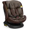 Lionelo Seggiolino auto Lionelo Bastiaan Plus i-Size, adatto a bambini da 40 a 150 cm, con rotazione a 360° - Colore: beige cioccolato