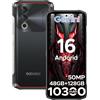 DOOGEE Smartphone outdoor DOOGEE Blade10 Power, resistente, 4G, Android 16, IP68/IP69K, display 6,6" 90Hz, batteria 10300mAh, 48+128GB di memoria, fotocamera 50MP, NFC, lettore di impronte digitali, senza contratto