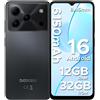 DOOGEE Smartphone DOOGEE Note56 Lite, Android 16, 4G, display 6,56" 90Hz, batteria 6150mAh, 12+32GB di memoria, fotocamera 8MP, jack audio da 3,5mm, riconoscimento facciale, senza contratto
