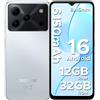 DOOGEE Smartphone DOOGEE Note56 Lite, Android 16, 4G, display 6,56" 90Hz, batteria 6150mAh, 12+32GB di memoria, fotocamera 8MP, jack audio da 3,5mm, riconoscimento facciale, senza contratto