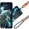 JEZSTHAI Custodia Compatibile con HONOR Magic 7 Pro Cover in Silicone TPU Morbido con Cordino/Laccio Tracolla Cellulare,Antiurto AntiGraffio Protettiva Bumper Case con Disegno Motivi,A06