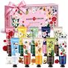 Probuk Set regalo di crema per le mani, 10 mini creme per le mani da 30 g, set di lozioni per le mani con 10 profumi, cura idratante per mani secche, piccoli regali di Natale per le donne