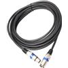 Cavo Audio XLR Maschio A Femmina Per Microfono Mixer Nero E Blu 20 Metri