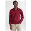 Spada Roma Polo in maglia uomo a manica lunga — M — bordeaux
