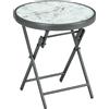 Aosom Tavolo da bistrot - 50 cm, bianco