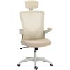Aosom Poltrona da ufficio - ergonomico, 60x63x120cm, beige