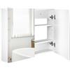 Aosom Pensile da bagno - a parete, con ripiani regolabili, 80 x 15 x 60 cm, bianco