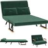 Aosom Divano letto - 2 posti, trasformabile, 102 x 73 x 81 cm, verde