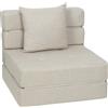Aosom Divano letto - 1 posti, trasformabile, beige