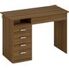 Aosom Scrivania - con cassetti, con cassetto, 50 cm, noce