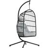 Aosom Poltrona sospese - pieghevole, sospeso, 101x105x196cm, grigio
