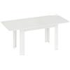 Aosom Tavolo da pranzo - allungabile, 80 cm, bianco