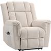 Aosom Poltrona massaggianti - reclinabile, 85x91x104cm, beige