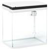 Aosom Acquario 14 L con filtro, pompa e illuminazione LED, 30 × 20 × 33 cm, bianco