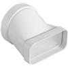 TZS First Austria Giunto orizzontale per passaggio da tubo tondo a rettangolare 125mm/150x70mm