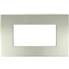 A2ZWORLD Placche Compatibile Con Vimar Arke, Placche Da 4 Moduli/Posti, Colore Silver