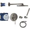 Grohe set completo per doccia Grohe Essence con soffione Rainshower 310 SmartActive grafite spazzolato - COLOR322