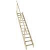 BURGER Scala a rampa dritta Madrid BURGER, larghezza 65 cm, struttura in legno lamellare incollato abete naturale, gradini in legno abete, colore abete naturale