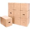 ONLY BOXES Confezione da 10 scatole di cartone traslochi, con manici per una facile maneggevolezza, dimensioni 50 x 30 x 30 cm, scatola in cartone doppio ultra resistente