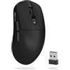 Merkloos Mouse da gioco wireless - 12000 DPI - Nero/grigio - Ricaricabile - 43 g