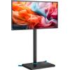 Merkloos Supporto TV da pavimento - Girevole - Altezza regolabile - Per TV da 32 a 55 pollici - Carico massimo 40 kg - Base in legno da 25 mm - Montaggio senza trapano