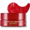 YADAH Patch Occhi Red Food Energy - Patch per Occhi con Ingredienti Condizionanti per Ridurre Occhiaie e Borse, Adatto a Tutti i Tipi di Pelle