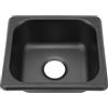 Asixxsix Lavello per , Piccolo Lavello Cucina a Una Vasca in Acciaio Inox con Foro di Scarico 1,6 Mm Lavello Multiuso Nero con Montaggio Dall'alto per La Preparazione del Bar