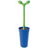 Alessi Merdolino ASG04 AZ - Scopino per WC, Resina Termoplastica, Blu | Scopino da bagno disegnato da Stefano Giovannoni, con contenitore, per la pulizia del WC