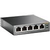 TP-Link Switch PoE Gigabit 5 porte, 4 porte PoE, Max 56W - TL-SG1005P