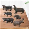 Set da gioco per animali di simulazione con 6 figure di ippopotami per