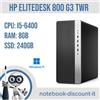 HP PC Desktop Hp EliteDesk 800 G3 Cpu i5-6400 Ram 8Gb DDR4 SSD 240 Gb Win11Pro