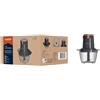 Grundig CH 5320 Tritatutto Multifunzione 500W con 2 Lame in Acciaio Inox Contenitore in Vetro da 0,5L 2 Livelli Supporto Antiscivolo Uso con una sola Mano, Blocco di Sicurezza