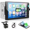 Selius Autoradio - Autoradio per auto - Sistema audio per auto - Lettore multimediale - Autoradio 2-DIN - Schermo touchscreen IPS HD da 7 pollici