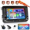 Selius Autoradio con schermo touchscreen IPS da 7 pollici, compatibile con CarPlay e Android Auto wireless, dotata di GPS e funzionalità multimediali