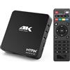 Lustrens Lettore multimediale 4K a 60Hz con supporto HDMI, dotato di hard disk da 8TB, chiavetta USB da 256G e slot per scheda SD