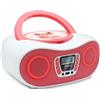 Merkloos Lettore CD portatile karaoke - Microfono - Luci LED - Radio FM - Bluetooth wireless