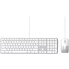 Merkloos Tastiera e mouse cablati - Layout QWERTY USA - Argento - Tastierino numerico - Mouse in alluminio