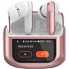 OEM Auricolari in-ear con touchscreen, Bluetooth 5.4, cancellazione attiva del rumore (ANC), autonomia di 48 ore, color rosa
