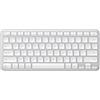 Merkloos Tastiera wireless - Layout US QWERTY - Bluetooth - Argento - 4 dispositivi, 2,4 GHz USB-C - Per computer, tablet e smartphone